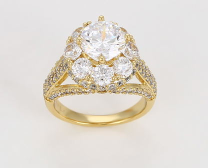 Leila Ring Plaqué Or élégant 14K