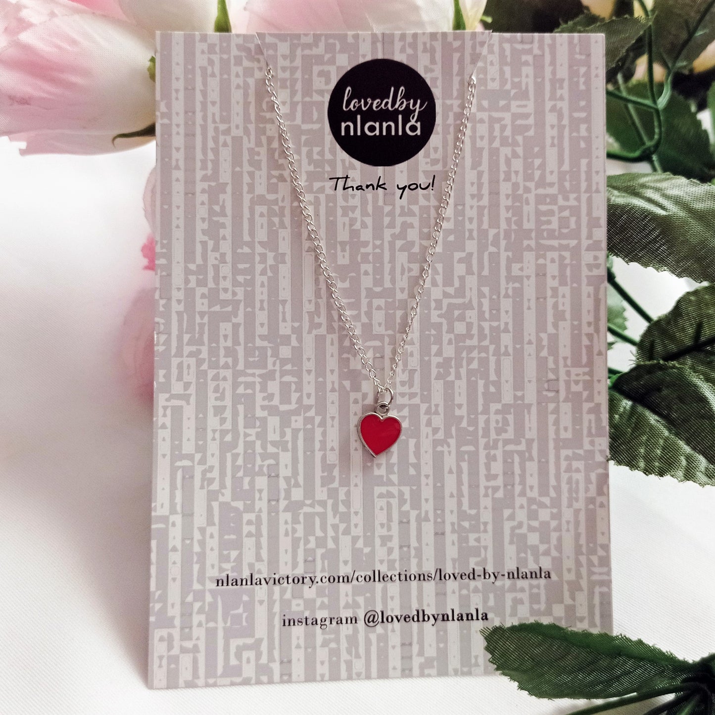 Classic Red Heart Necklace, Playing Cards inspired Queen of Hearts | by lovedbynlanla